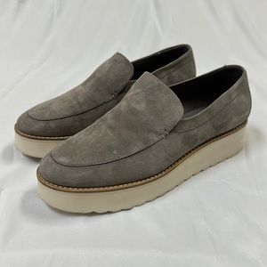 VINCE Suede Platform Loafers (US 9.5/EUR 39.5)